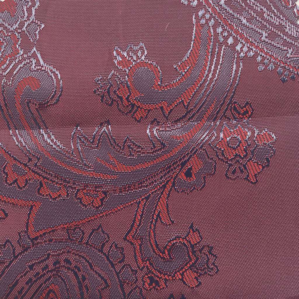 Two toned Purple and Red Jacquard Woven Paisley design Lining