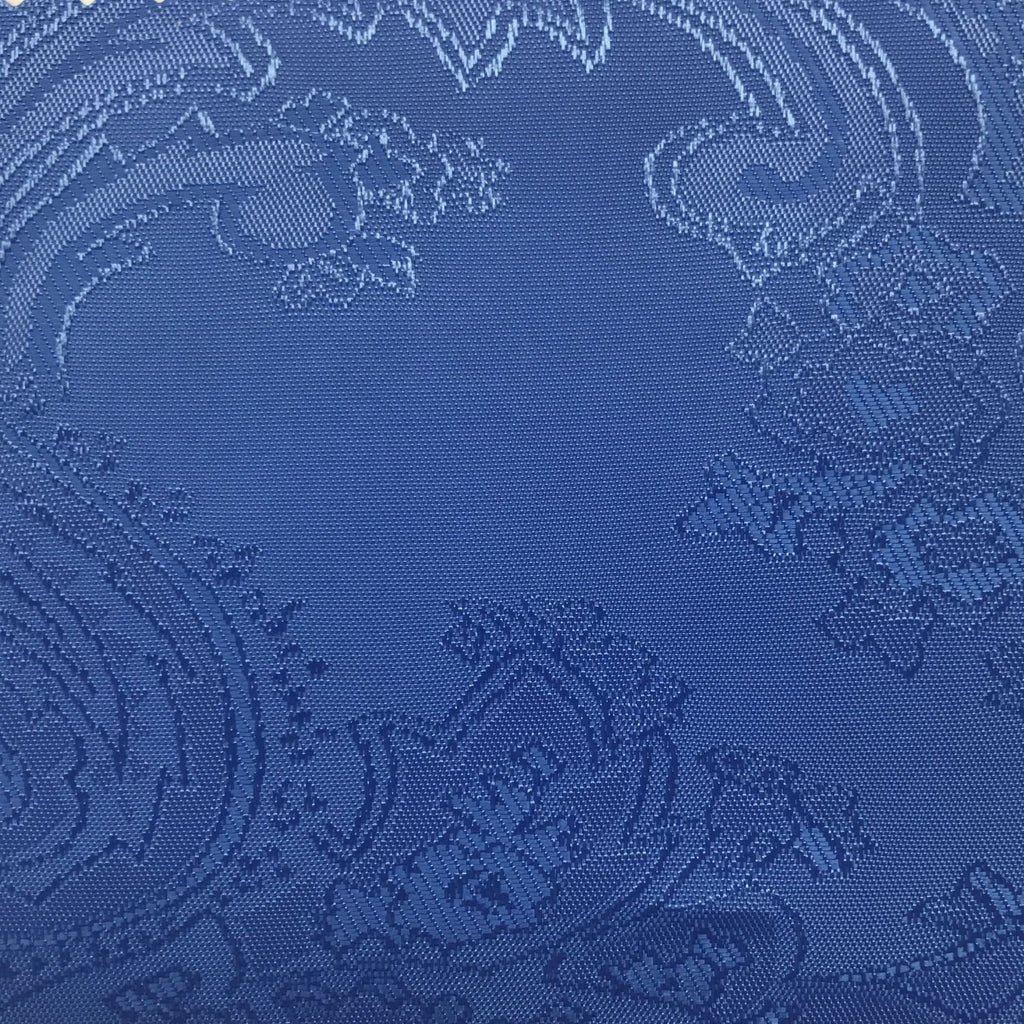 Electric Blue Jacquard Woven Paisley design Lining