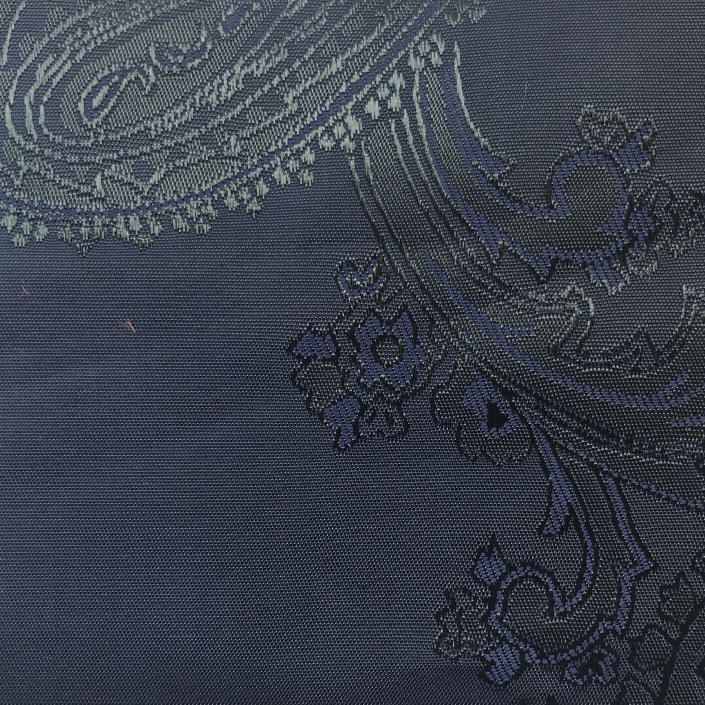Two Toned Royal Blue with Purple Jacquard Woven Paisley design Lining