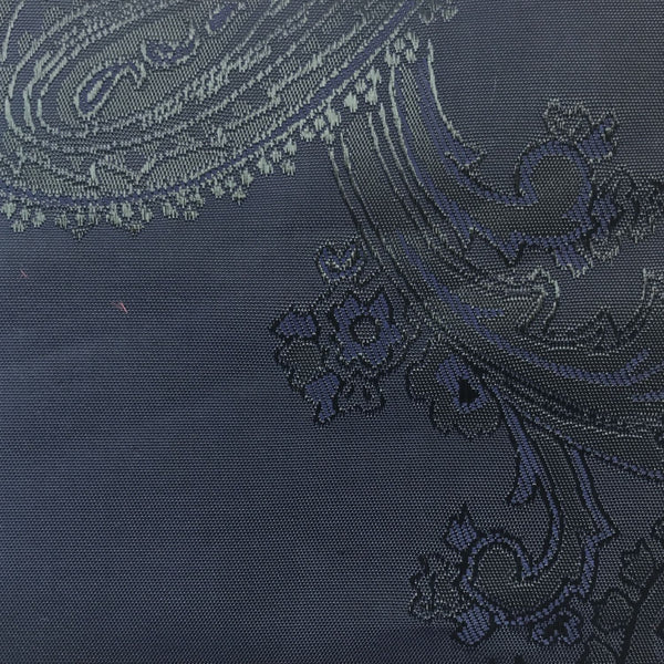 Two Toned Royal Blue with Purple Jacquard Woven Paisley design Lining