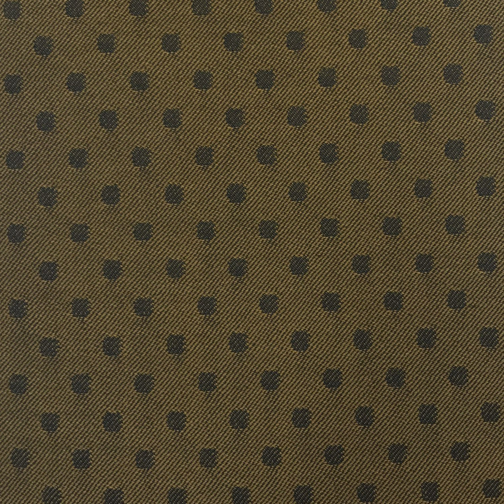 Gold & Black Polka Dot Suiting Jacketing Fabric