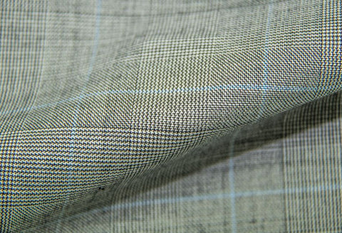Light Grey Tram Plaid With Salmon Check