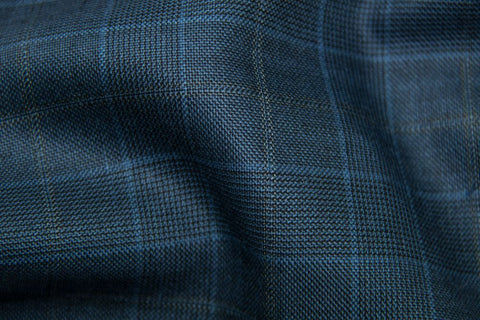 Light Grey Tram Plaid With Salmon Check