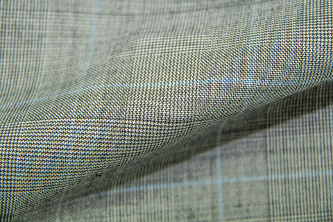 Light Grey Tram Plaid With Salmon Check