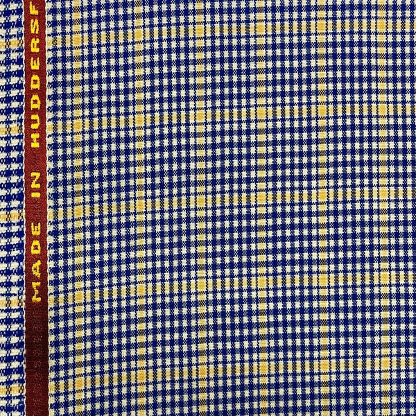 Blue & White With Gold Check