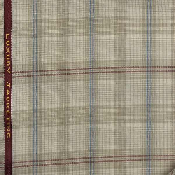 Cream With Double Peach/Aqua Check