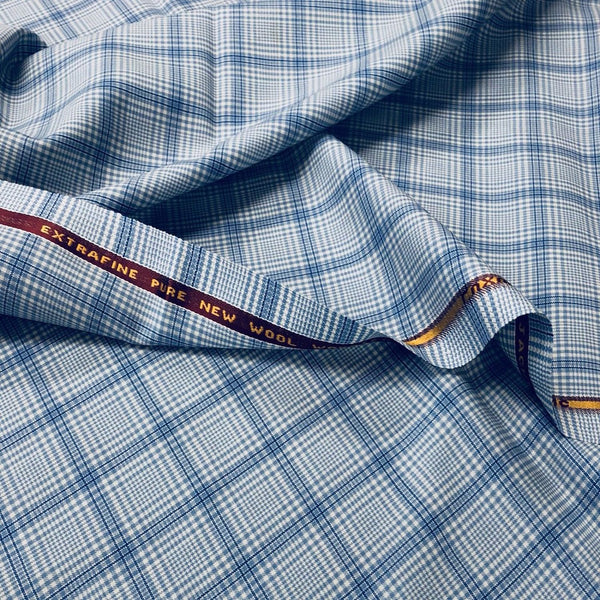 Light Blue/White With Navy Check