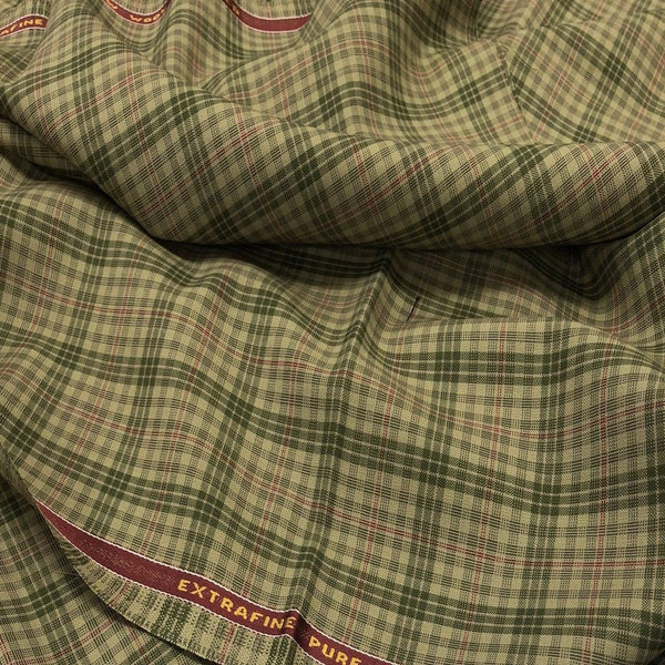 Olive Green With Red Check