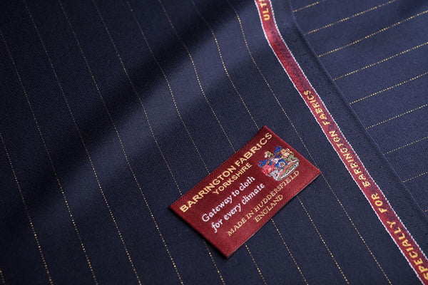 Navy With 22 Carat Gold Pin Stripe