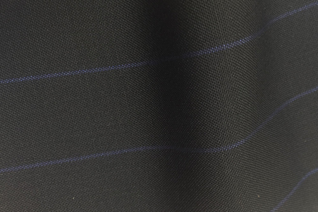 Midnight Navy With Blue Wide Pin Stripe