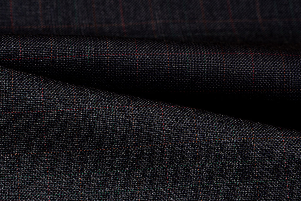 Navy With Rose/Orange/Green Check