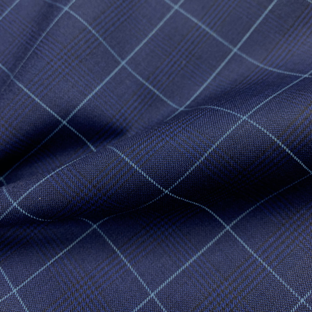 Navy With Black/Aqua Check