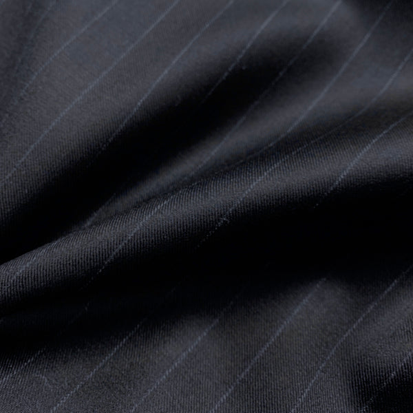 Navy With Grey Chalk Stripe