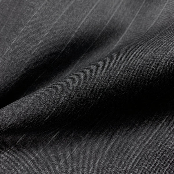 Charcoal With Grey Chalk Stripe