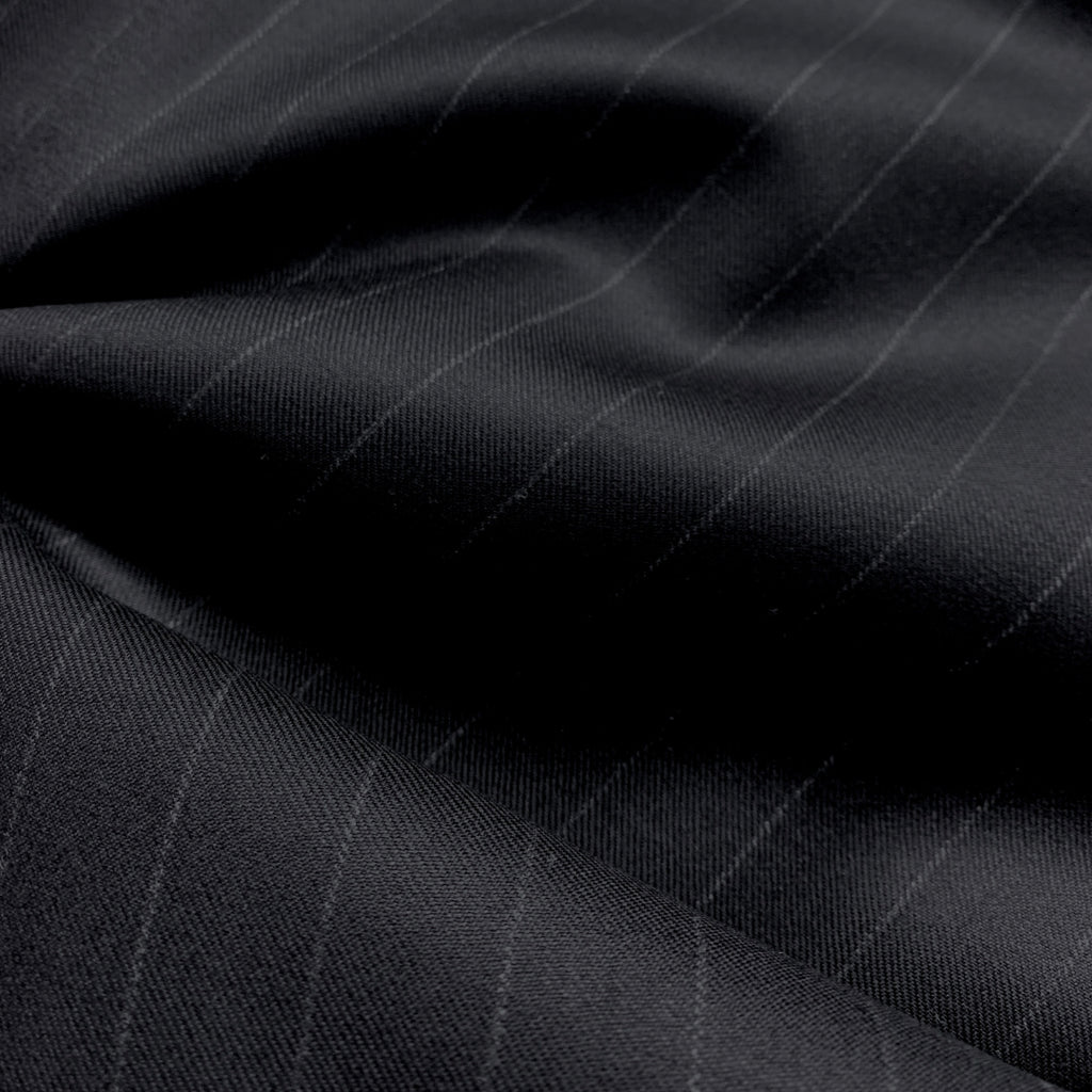Black With Grey Chalk Stripe