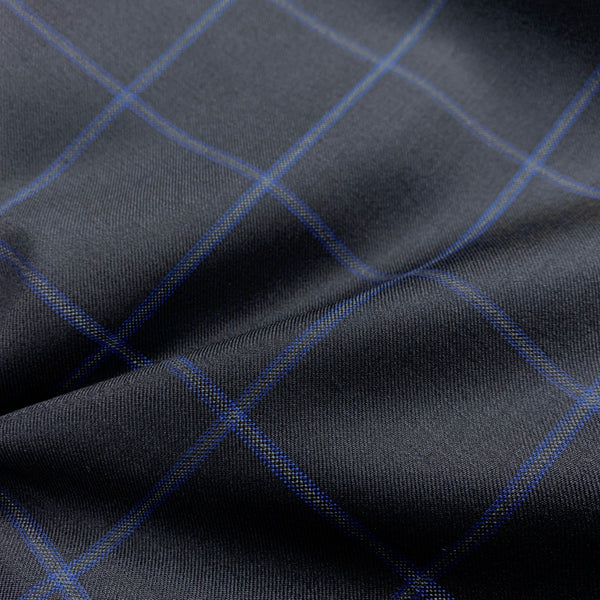 Navy With Blue/Silver Check