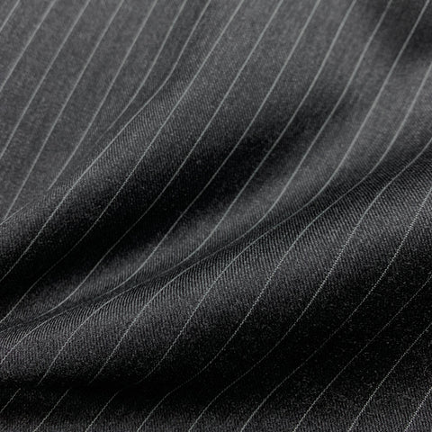 Black With Grey Chalk Stripe