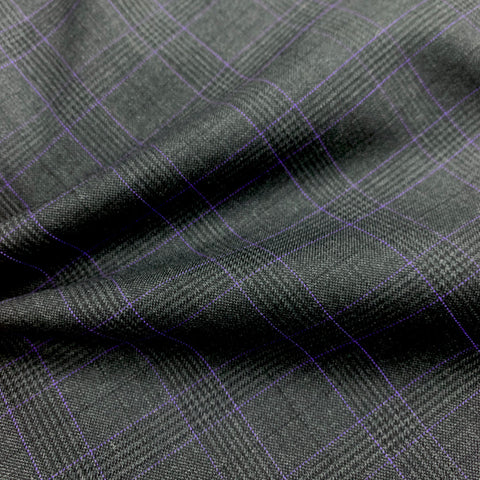 Charcoal With Black/Purple Check