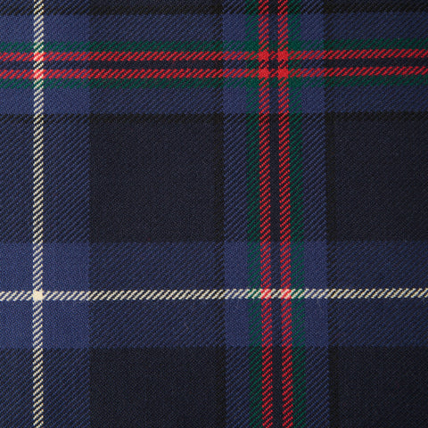 Black Scottish Caledonian Tartan Check 100% Wool