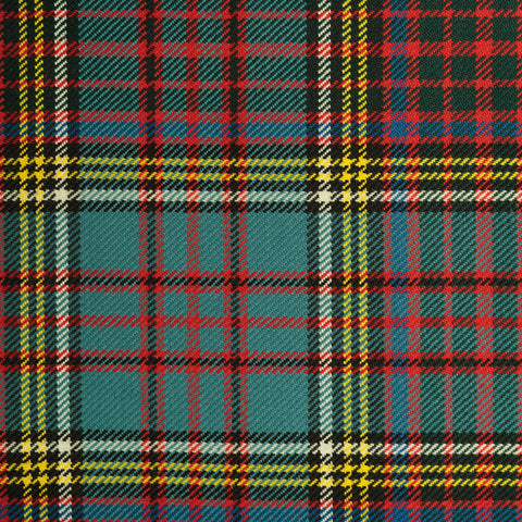 Clan Family Caledonian Tartan Check 100% Wool