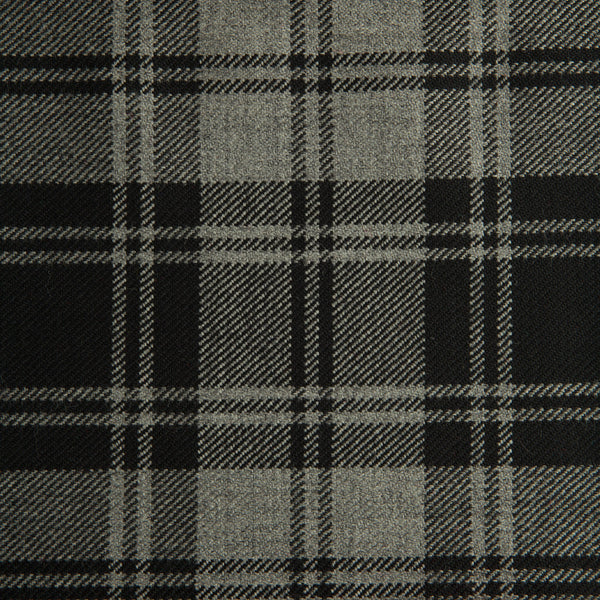 Douglas Grey Caledonian Tartan Check 100% Wool