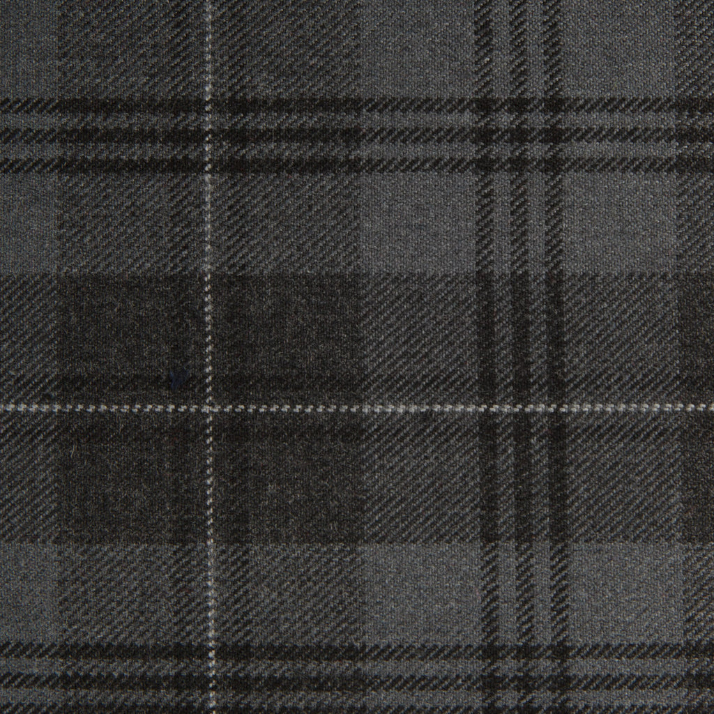 Grey Granite Tharthan Tartan Check 65% Poly 35% Visc
