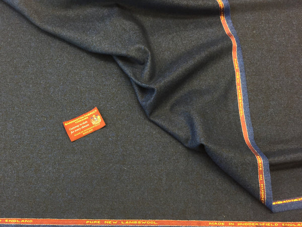 Electric Blue with Black herringbone 100% Pure New Lambswool Jacketing