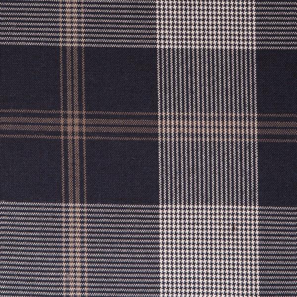 Kilnsey Navy Tharthan Tartan Check 65% Poly 35% Visc