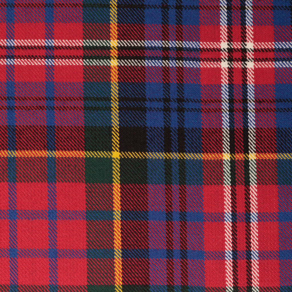 Macpherson Red Tharthan Tartan Check 65% Poly 35% Visc