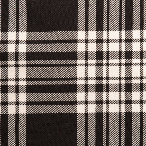 Manzies Black Tharthan Tartan Check 65% Poly 35% Visc