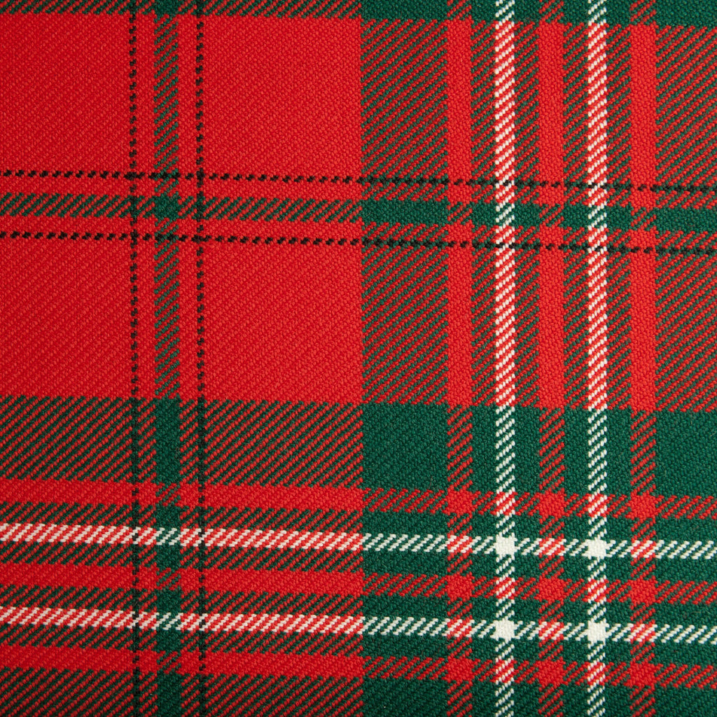 Scott Red Caledonian Tartan Check 100% Wool