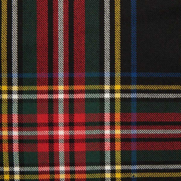 Stewart Black Tharthan Tartan Check 65% Poly 35% Visc