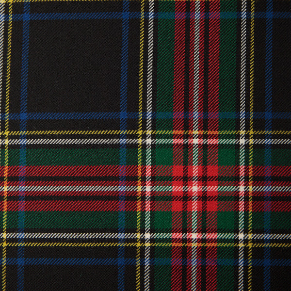 Stewart Black (B) Alba Tartan Check 100% Wool