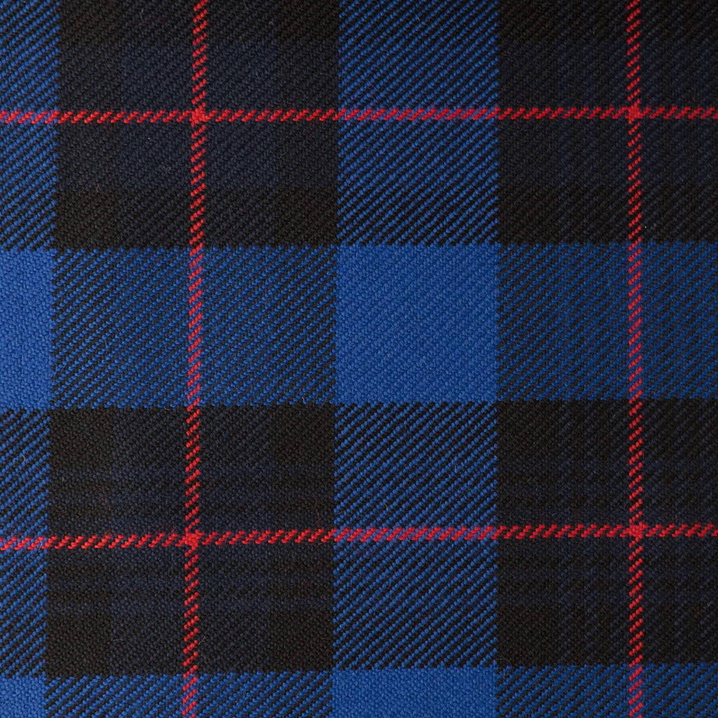 Strath Blue Caledonian Tartan Check 100% Wool