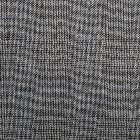 Grey Prince Of Wales With Blue Double Check Quartz Super 100's Suiting