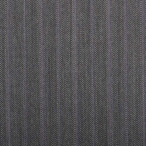 Grey Herringbone With Lilac Stripe Quartz Super 100's Suiting