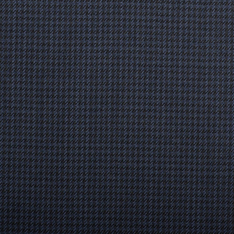 Black And Navy Dogtooth Check Quartz Super 100's Suiting