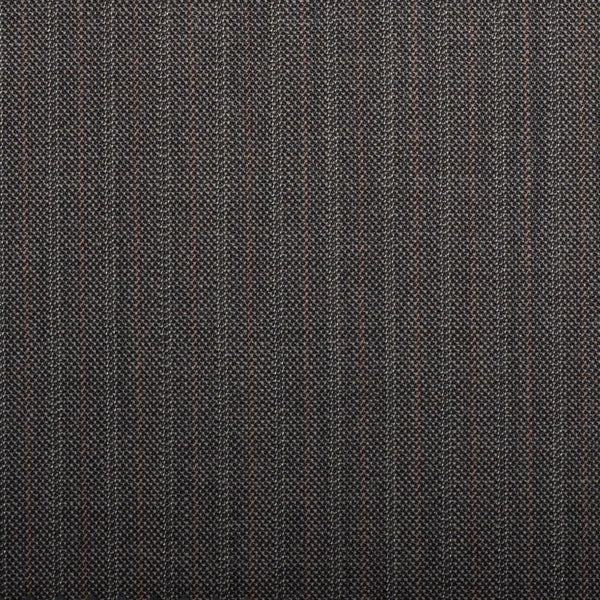 Brown Pick And Pick With Rust/Silver Stripe Quartz Super 100's Suiting