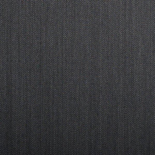 Dark Grey Herringbone Crystal Super 130's Suiting