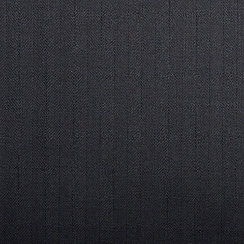 Midnight Navy Herringbone Crystal Super 130's Suiting