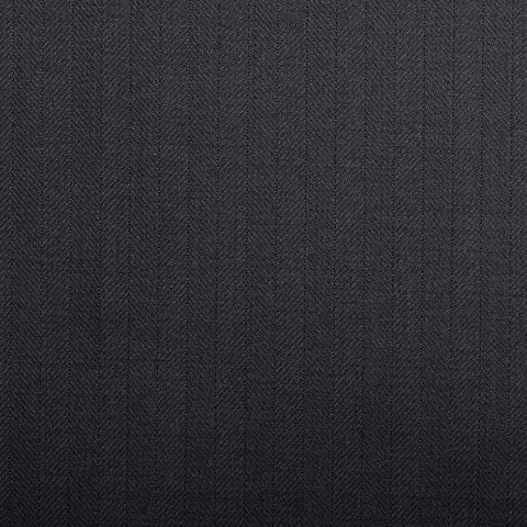 Midnight Navy Herringbone Crystal Super 130's Suiting