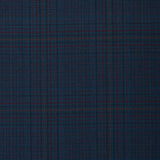 Navy And Red With Gold Overcheck Onyx Super 100's Luxury Jacketing And Suiting's