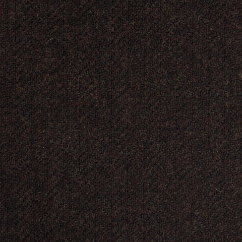 Dark Brown Subdued Herringbone Coral Tweed All Wool