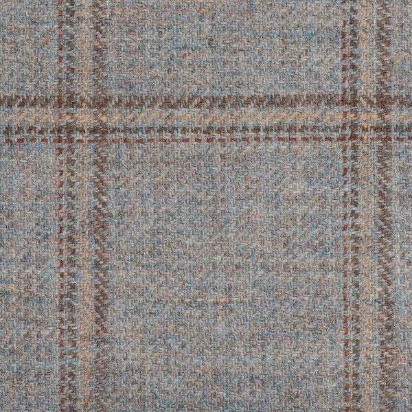 Oatmeal With Cream/Brown/Rust Estate Check Moonstone Tweed All Wool
