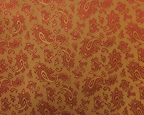 Gold And Red Paisley Lining 50% Viscose 50% Acetate