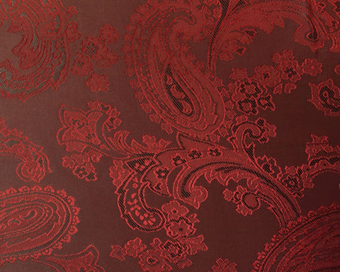 Red And Black Paisley Lining 50% Viscose 50% Acetate