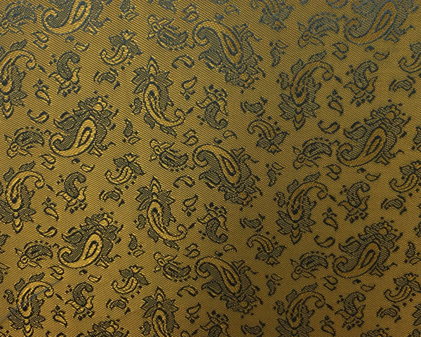 Gold And Grey Paisley Lining 50% Viscose 50% Acetate