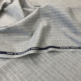 Light Grey Chalk Stripe Flannel Suiting Jacketing