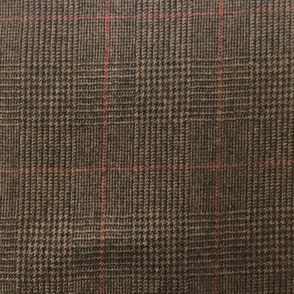 Brown POW With Red Check Flannel Suiting