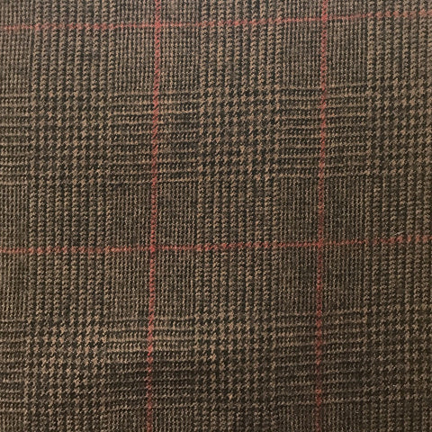 Brown POW With Red Check Flannel Suiting
